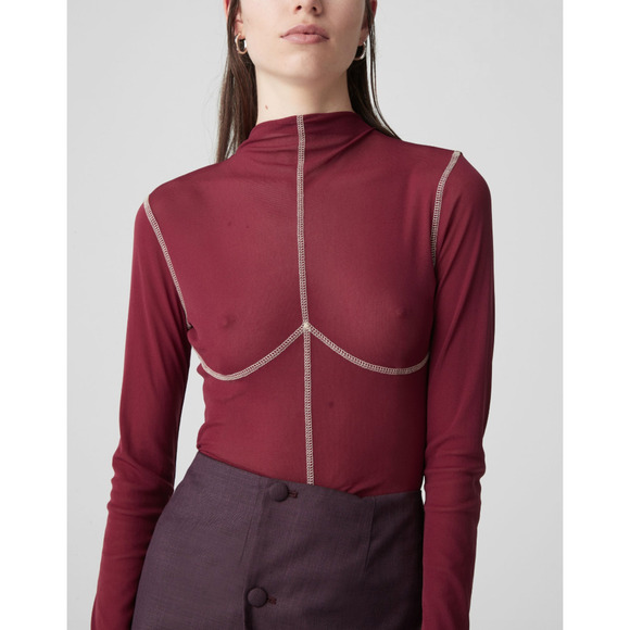 ATOIR X LARA WORTHINGTON 002 Top (Maroon) NWT sie M - Picture 4 of 5